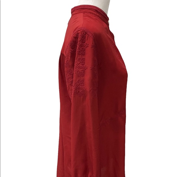 Madewell ballad silk embroidered tunic read medium B5863 - Picture 2 of 12